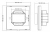 KADET - DIM CCT RF přijímač 4xx3A, 12V-24V Nástěnný betdrátový RF přijímač, + otočný ovladač, pro stmívání a nastavení CCT teploty LED pásků, černá, napájení 12V-24V, 4x3A, rozměry 86x86x50 mm náhled 4