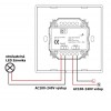 RF-DIM W stmívač TRIAC 200W KU68 RF bezdrátový přijímač + stmívač TRIAC zátěž max LED 200W, dosah až 30m, napájení 230V, IP20, rozměry 86x86x48,5mm, povrch černá, do KU68 náhled 2