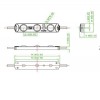 LM01 bílá IP65 LED modul, pro osvětlení reklamy, LED 0,72W, 70lm, denní 7000K, Ra75, vyzařovací úhel 160°, 12V DC, IP65, rozměry 74x15x8mm, rozteč modulů 190mm, délka vodičů mezi moduly 115mm, max 20 modulů za sebou náhled 5