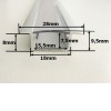 R1 VESTAVNÝ HLINÍKOVÝ profil pro LED PÁSKY 2M Hliníkový profil vestavný, pro LED pásky šířky 15mm, l=2000mm, šířka včetně límce 28mm, vestavná hloubka 8mm, difuzor a koncovky SAMOSTATNĚ náhled 4