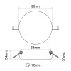 FLOCUL R 24W, IP40 Stropní vestavné svítidlo kruhové, těleso hliník, povrch bílá, difuzor opál, LED 24W, neutrální 4000K, 2370lm, 230V, Ra80, IP40, rozměry d=175mm, h=20mm. náhled 4