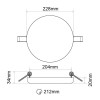 FLOCUL R 36W, IP40 Stropní vestavné svítidlo kruhové, těleso hliník, povrch bílá, difuzor opál, LED 36W, neutrální 4000K, 3570lm, 230V, Ra80, IP40, rozměry d=228mm, h=20mm. náhled 7