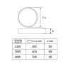 HOLSK R 24W, CCT, TRIAC Stropní svítidlo, těleso kov, povrch bílá, difuzor plast opál, LED 24W, CCT přepín teplota teplá 3000K-neutr 4000K-denní 6500K, 1930lm, stmív. TRIAC, 230V, IP20, rozměry d=300mm, h=80mm. náhled 3