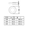 CASACU PL R 60W, CCT, TRIAC Stropní, přisazené svítidlo, těleso kov, povrch bílá, difuzor plast opál, LED 60W, 4800lm, přepín. CCT nast. teplota teplá 3000K - 6000K, stmív TRIAC, Ra80, 230V, IP20, rozměry d=600mm, h=90mm. náhled 4