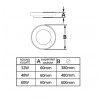 CASACU HL R 32W, CCT, TRIAC Závěsné svítidlo, těleso kov, povrch černá, dif plast opál, LED 32W, 2570lm, přepín. CCT nast. teplota teplá 3000K - 6000K, stmív TRIAC, Ra80, 230V, IP20, d=380mm, vč závěs lanka l=1500mm. lze zkr. náhled 4