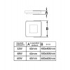 CASACU HL SQ 60W, CCT, TRIAC Závěsné svítidlo, těleso kov, povrch černá, dif plast opál, LED 60W, 4800lm, přepín. CCT nast. teplota teplá 3000K - 6000K, stmív TRIAC, Ra80, 230V, IP20, 600x600mm, vč závěs lanka l=1500mm. lze zkr. náhled 4