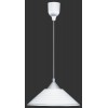 DISC 60W E27 Závěsné svítidlo, těleso plast, povrch hliník, sklo opál, imitace vroubkování, pro žárovku 1x60W, E27, 230V, IP20, tř.1, d=300mm, závěsný kabel l=1250mm, lze zkrátit. náhled 1