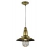 HAT 40W E27 VÝPRODEJ Závěsné svítidlo, materiál kov, povrch měděná zašlá, imitace opotřebení, sklo čirá, pro žárovku 1x40W, E27, 230V, IP20, tř.1, d=320mm, závěs l=1500mm, lze zkrátit. náhled 4