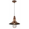 HAT 40W E27 VÝPRODEJ Závěsné svítidlo, materiál kov, povrch měděná zašlá, imitace opotřebení, sklo čirá, pro žárovku 1x40W, E27, 230V, IP20, tř.1, d=320mm, závěs l=1500mm, lze zkrátit. náhled 9