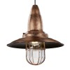 HAT 40W E27 VÝPRODEJ Závěsné svítidlo, materiál kov, povrch měděná zašlá, imitace opotřebení, sklo čirá, pro žárovku 1x40W, E27, 230V, IP20, tř.1, d=320mm, závěs l=1500mm, lze zkrátit. náhled 1