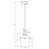 CALAIS Závěsné svítidlo, tvar sklenice, materiál kov, povrch hliník, kryt sklo čiré kouř, pro žárovku 1x60W, E27, 230V, IP20, tř.1, d=200mm, závěs l=1300mm, lze zkrátit. náhled 5