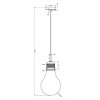 EDISON II VÝPRODEJ Závěsné svítidlo, tvar žárovka, základna kov, povrch chrom, kryt sklo transparentní s čirým koncem, pro žárovku 1x40W, E27, 230V, IP20, tř.1, d=200mm, závěsné lanko l=1200mm, lze zkrátit. náhled 4