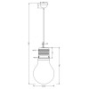 EDISON II VÝPRODEJ Závěsné svítidlo, tvar žárovka, základna kov, povrch chrom, kryt sklo transparentní s čirým koncem, pro žárovku 1x40W, E27, 230V, IP20, tř.1, d=200mm, závěsné lanko l=1200mm, lze zkrátit. náhled 5