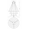 AARON Závěsné svítidlo, kov, černá, difuzor plast opál, LED 80W, 6400lm, dálk ovl, nebo smart telefon WIZ, stmívání, nast teplota CCT teplá 3000K - denní 6000K, RGBW, Ra80, 230V IP20, d=800mm, h=1500mm náhled 7