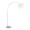 JOJO Stojací lampa, základna kov, povrch nikl mat, stínítko textil bílá, difuzor sklo mat, pro žárovku 1x28W, E27, 230V, IP20, zař.tř.2, h=1500-2150mm, vyložení max 1000mm náhled 1