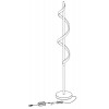 SPIN LED 20W Stojací lampa, tvar závitu, materiál kov, povrch chrom, difuzor plast opál, LED 1x20W, teplá 3000K, 1800lm, 230V, IP20, tř.1, stmív LED, základna d=250mm, výška l=1620mm, vypínač na kabelu. náhled 4