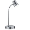 GALLIPOT LED 4,7W Stolní lampa, husí krk, materiál kov, povrch nikl mat, difuzor plast opál, LED 1x4,7W, teplá 3000K, 470lm, 230V, IP20, tř.1, přímé stmív LED, rozměry 150x230x380mm, vč. vypínače. náhled 1