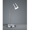 NARCOS Stolní lampa, husí krk, materiál kov, povrch nikl mat, difuzor plast opál, LED 1x4,7W, teplá 3000K, 470lm, 230V, IP20, tř.1, přímé stmív LED, rozměry 150x230x380mm, vč. vypínače. náhled 2