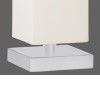 PIET VÝPRODEJ Stolní lampa, materiál kov, povrch nikl mat, stínítko textil červená, pro žárovku 1x40W, E14, 230V, IP20, tř.1, přímé stmív, rozměry 120x120mm, h=355mm, vypínač  náhled 3