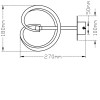 SIDNEY Stropní svítidlo, tvar závitu, materiál kov, povrch chrom, difuzor plast opál, LED 1x14,5W, teplá 3000K, 1300lm, 230V, IP20, tř.1, stmív LED, rozměry 1030x180mm, h=270mm. náhled 5