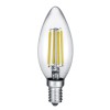 LED žárovka E14 svíčková čirá C35 4W 400LM Světelný zdroj, retro žárovka, svíčková, sklo čiré, LED 4W, E14, 400lm/cca 20W žár, teplá 3000K, Ra80, 230V, stř život 10.000 hod, 10.000 zap/vyp, d=35mm, l=100mm náhled 2
