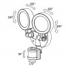 TARRACO Nástěnný reflektor, nastav. směr svícení, PIR senzor pohybu, čas 10s-10minut, záběr 120°, dosah max 8m, plast černá, dif plast opál, LED 20W, neutrální 4000K, 1900lm, 230V, IP65, 280x220x90mm náhled 3