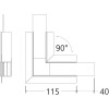 NUPHAR 05 spojka 90 HORIZONTÁLNÍ Spojovací komponent profilu pro LED pásky, horizontální, 90°, materiál hliník+polykarbonát PC, povrch bílá, rozměry 115x40mm náhled 1