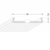 DCC10 50x6,6mm Difuzor k profilu pro LED pásky nacvakávací, materiál polykarbonát PC, povrch transparentní, vyzař. úhel 90°, propustnost 90%, rozměry 50x6,6mm, l=2000mm náhled 6
