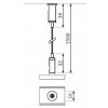 LZ 1500mm, max 10kg Stavitelný lankový závěs pro profil s LED pásky, materiál kov, povrch chrom, rozměry délka lanka l=1500mm, max 10kg, 1ks náhled 2