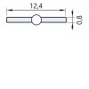 OVATA Difuzor nasouvací VÝPRODEJ Nasouvací difuzor k profilu pro LED pásky, materiál polykarbonát PC/PP, povrch opál, propustnost 70%, rozměry š=12,4mm, tl=0,8mm, l=2000mm náhled 4