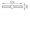 DNJ 12,4x0,8mm VÝPRODEJ Nasouvací difuzor k profilu pro LED pásky, materiál polykarbonát PC/PP, povrch opál, propustnost 70%, rozměry š=12,4mm, tl=0,8mm, l=2000mm náhled 4