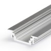 GLAUX PROFIL 24x7mm Vestavný, profil pro LED pásky, materiál hliník, povrch surový, max šířka LED pásků w=10mm, rozměry 24x7mm, l=2000mm náhled 1