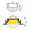 GLAUX PROFIL 24x7mm Vestavný, profil pro LED pásky, materiál hliník, povrch surový, max šířka LED pásků w=10mm, rozměry 24x7mm, l=2000mm náhled 9