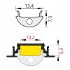 GLAUX profil Vestavný, profil pro LED pásky, materiál hliník, povrch elox šedostříbrný mat, max šířka LED pásků w=10mm, rozměry 24x7mm, l=2000mm náhled 9