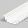GLAUX profil Vestavný, profil pro LED pásky, materiál hliník, povrch bílý, max šířka LED pásků w=10mm, rozměry 24x7mm, l=4000mm náhled 1