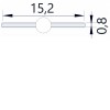 Difuzor nasouvací MALÝ VÝPRODEJ Nasouvací difuzor k profilu pro LED pásky, materiál polykarbonát PC/PP, povrch opál, propustnost 70%, rozměry 15,2x0,8mm, l=2000mm náhled 4