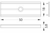 spojka Montážní spojka profilu pro LED lišty, materiál hliník, povrch surový, rozměry 50x18x3,8mm náhled 2