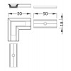 GLAUX spojka profilu Spojka profilu pro LED pásky, horizontální, rohová 90°, materiál hliník, povrch elox, rozměry 50x50x18mm náhled 2
