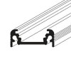 CHENO PROFIL 20x8mm Přisazený, stropní profil pro LED pásky, materiál hliník, povrch černý, max šířka LED pásků w=10mm, rozměry 20x8mm, l=2000mm náhled 2