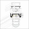 CHENO PROFIL 20x8mm Přisazený, stropní profil pro LED pásky, materiál hliník, povrch černý, max šířka LED pásků w=10mm, rozměry 20x8mm, l=2000mm náhled 7