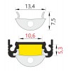 CHENO PROFIL 20x8mm Přisazený, stropní profil pro LED pásky, materiál hliník, povrch černý, max šířka LED pásků w=10mm, rozměry 20x8mm, l=2000mm náhled 9