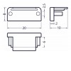 CHENO koncovka bez otvoru Koncovka profilu pro LED pásky bez otvoru, materiál ABS, povrch stříbrná, rozměry 20x10x6mm náhled 2