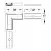 CHENO spojka Spojka profilu pro LED pásky, horizontální, rohová 90°, materiál hliník, povrch bílá, rozměry 50x50x18mm náhled 2