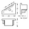 CHIMA koncovka s otvorem VÝPRODEJ Koncovka profilu pro LED pásky s otvorem, materiál ABS, povrch bílá, 2ks v balení, rozměry 20x10x7mm náhled 2