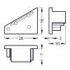 CHIMA koncovka bez otvoru VÝPRODEJ Koncovka profilu pro LED pásky bez otvoru, materiál ABS, povrch černá, 2ks v balení, rozměry 20x10x7mm náhled 2