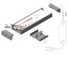 NAPUS PROFIL 32x11mm Přisazený, stropní profil pro LED pásky, materiál hliník, povrch elox šedostříbrný mat, max šířka LED pásků w=24mm, rozměry 32x11mm, l=2000mm náhled 11