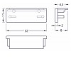 NAPUS koncovka bez otvoru Koncovka profilu pro LED pásky bez otvoru, materiál ABS, povrch stříbrná, rozměry 32x11x8mm náhled 2