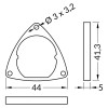 BARBULA KONCOVÝ DRŽÁK Koncový držák profilu pro LED pásky, materiál kov, povrch pozikovaný ocel, rozměry 44x41,3x5mm náhled 2