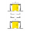 VERNUM profil Vestavný, zápustný profil pro LED pásky, materiál hliník, povrch bílý, max šířka LED pásků w=32mm, rozměry 77x36mm, l=2000mm náhled 7