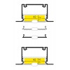 VERNUM profil Vestavný, zápustný profil pro LED pásky, materiál hliník, povrch bílý, max šířka LED pásků w=32mm, rozměry 77x36mm, l=2000mm náhled 8